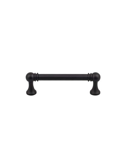 Kara Cabinet Pull - 3 3/4 inch Center-to-Center in Flat Black.